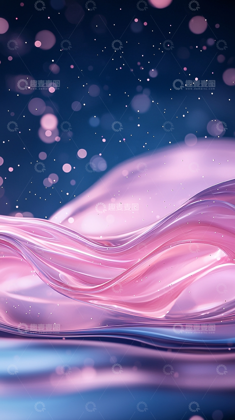 高清大图下载【趣麦麦图】梦幻波浪抽象背景
