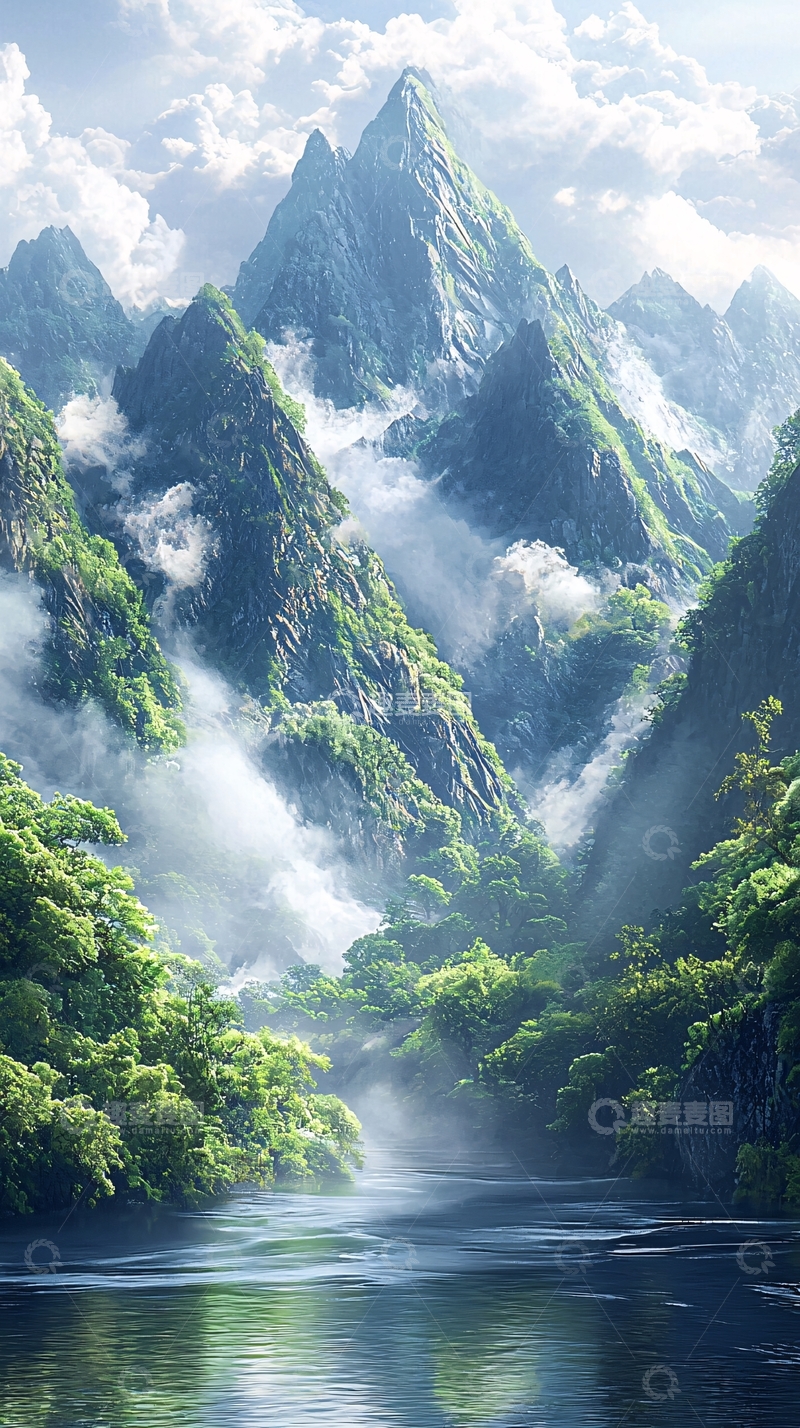 高清大图下载【趣麦麦图】青山绿水高清图片