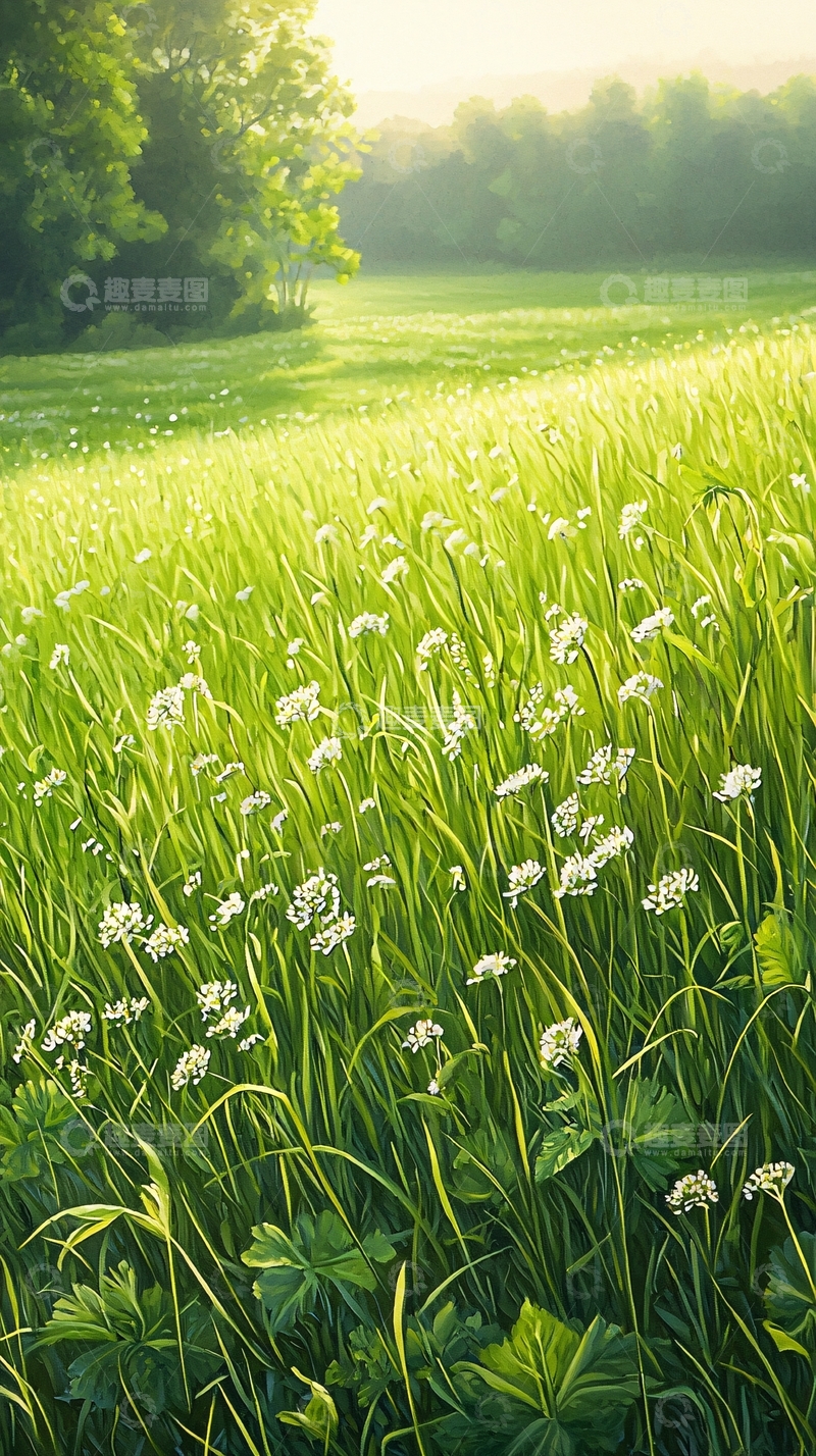 高清大图下载【趣麦麦图】夏日田野中的绿色植物