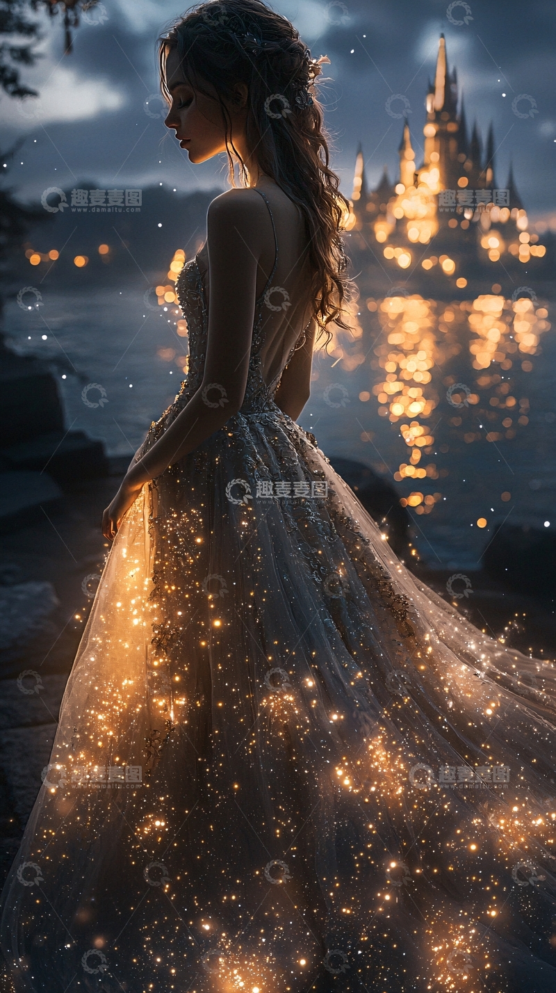 高清大图下载【趣麦麦图】梦幻城堡下的星光新娘