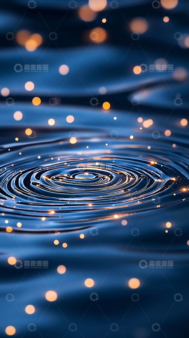 高清大图下载【趣麦麦图】水波涟漪与光点