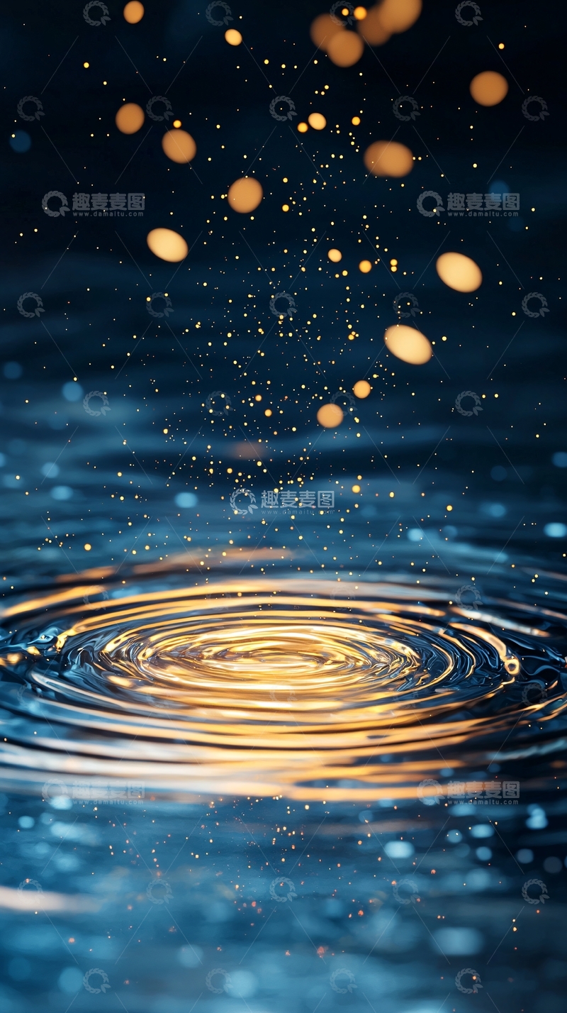 高清大图下载【趣麦麦图】水面上的光斑与涟漪