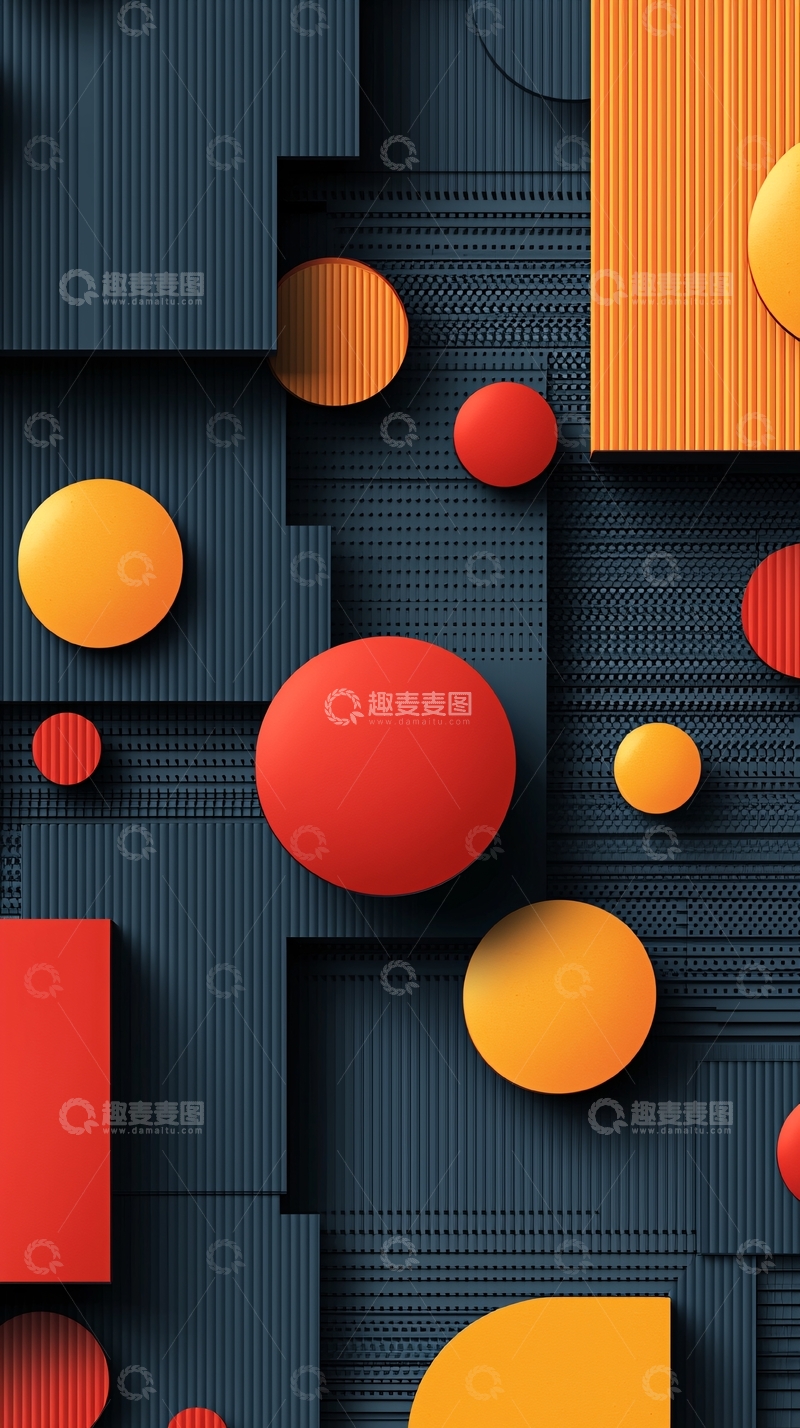 高清大图下载【趣麦麦图】抽象几何图形背景设计