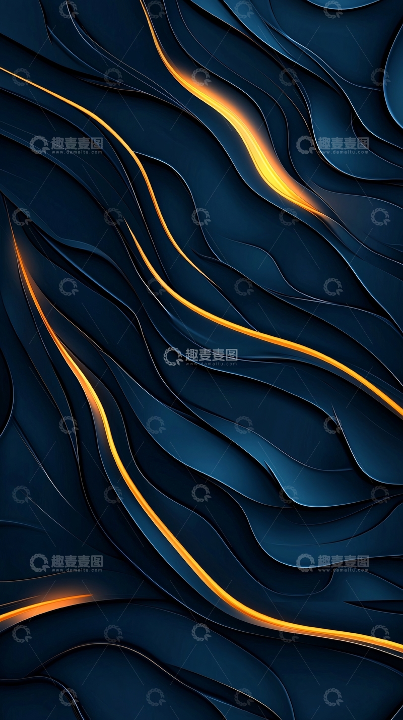高清大图下载【趣麦麦图】波浪线条光影抽象背景