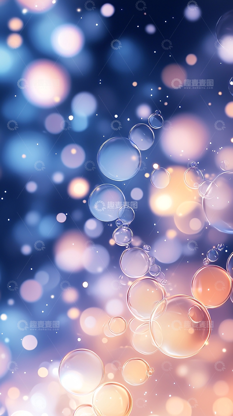 高清大图下载【趣麦麦图】梦幻泡泡背景素材
