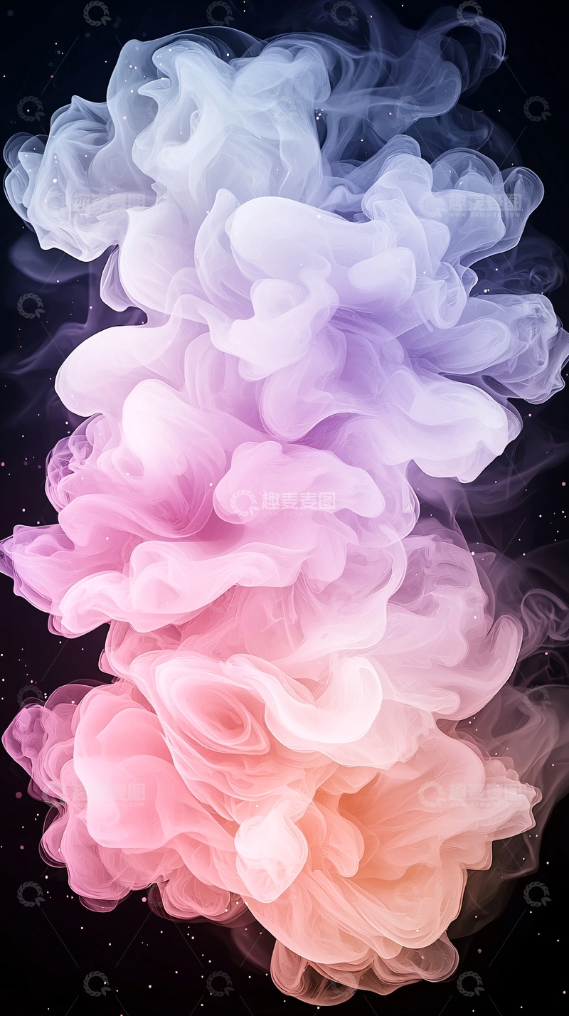 高清大图下载【趣麦麦图】梦幻渐变色烟雾背景