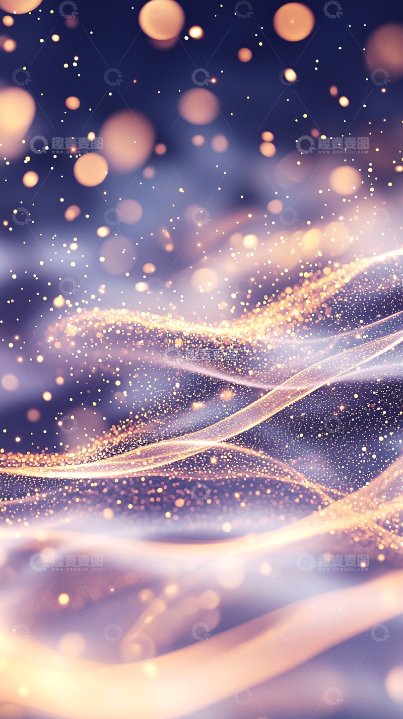 高清大图下载【趣麦麦图】梦幻粒子光效背景图