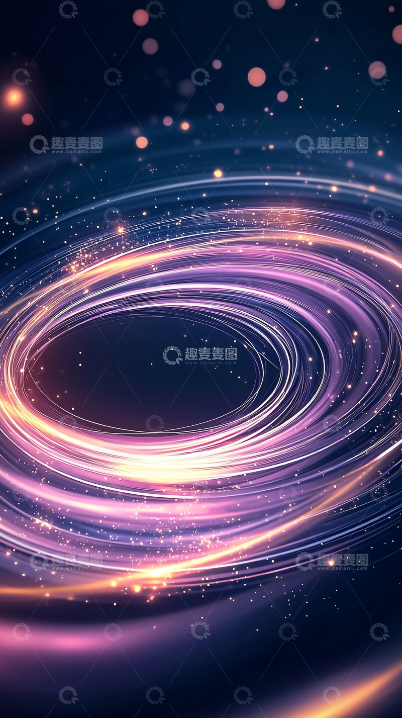 高清大图下载【趣麦麦图】宇宙漩涡光效背景图