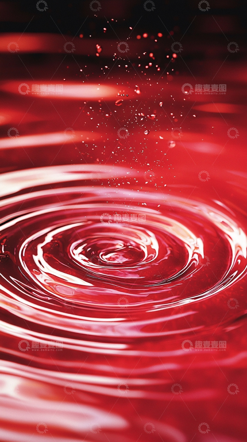 高清大图下载【趣麦麦图】红色液体溅起水花动态效果
