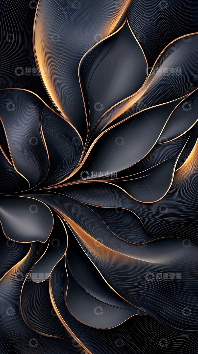 高清大图下载【趣麦麦图】抽象线条艺术背景图案