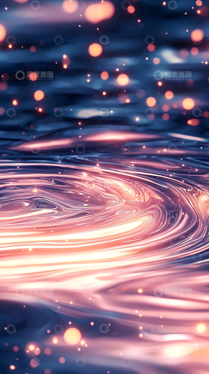 高清大图下载【趣麦麦图】梦幻漩涡光影背景