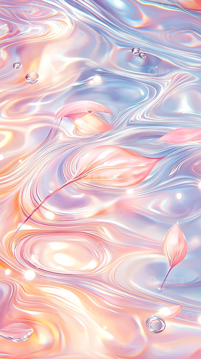 高清大图下载【趣麦麦图】梦幻水波纹背景素材
