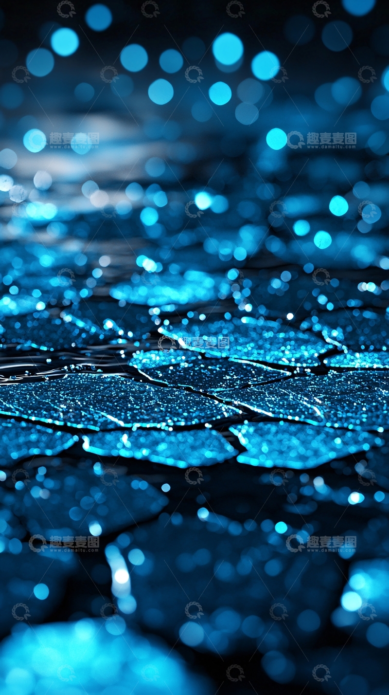 高清大图下载【趣麦麦图】蓝色水滴纹理背景