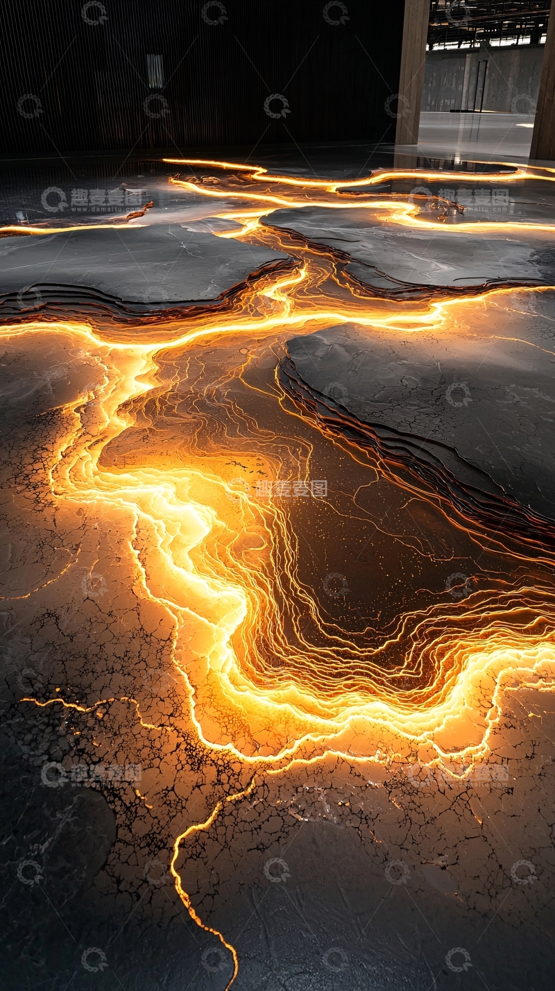 高清大图下载【趣麦麦图】熔岩流动的艺术景观