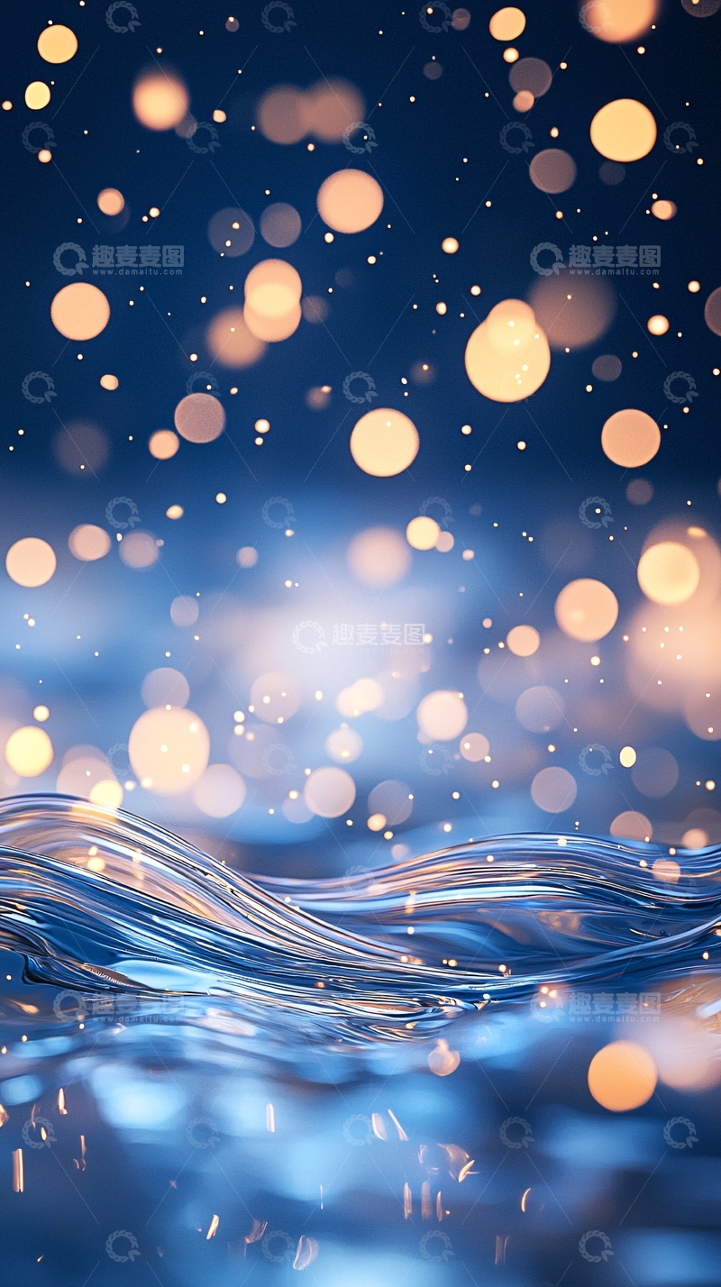 高清大图下载【趣麦麦图】梦幻波光粼粼的水面