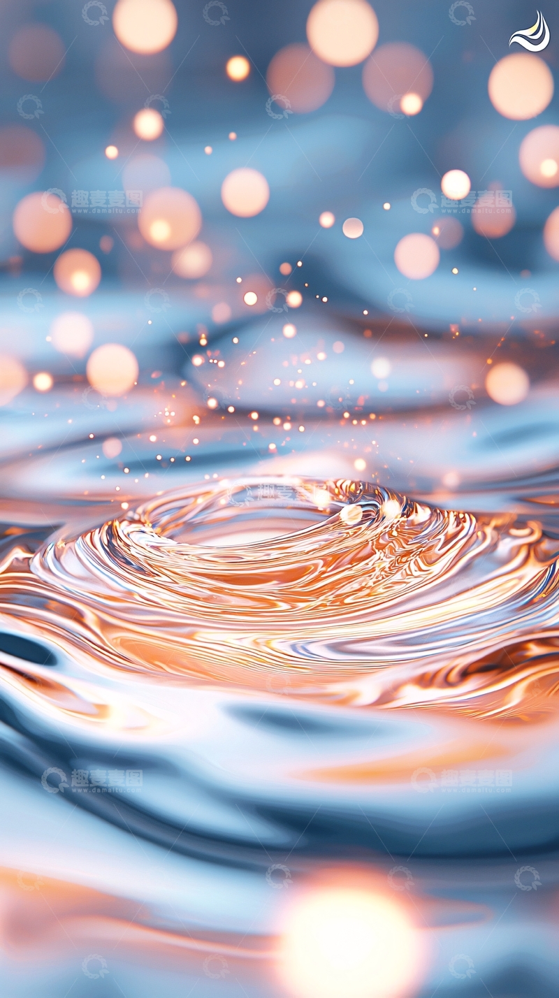 高清大图下载【趣麦麦图】水波光影动态效果素材