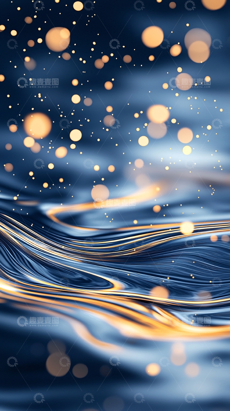 高清大图下载【趣麦麦图】梦幻波光粼粼的海洋背景