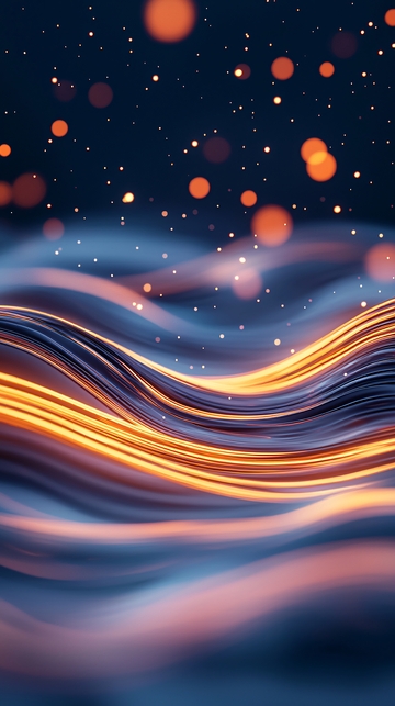 光波流动夜空背景