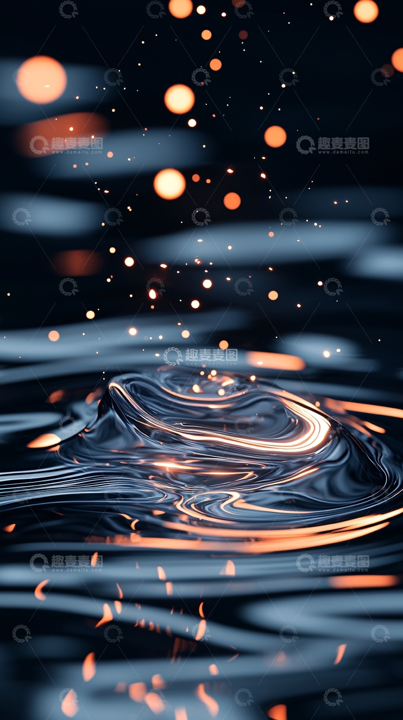高清大图下载【趣麦麦图】水波光影动态效果素材