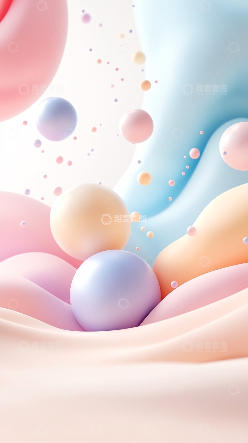 高清大图下载【趣麦麦图】梦幻泡泡背景素材