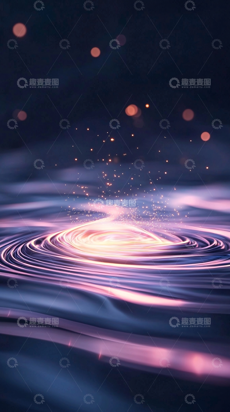 高清大图下载【趣麦麦图】梦幻漩涡星空背景