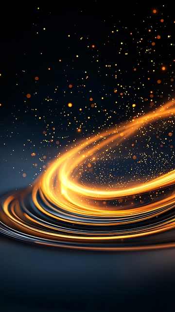金色光带动态效果背景