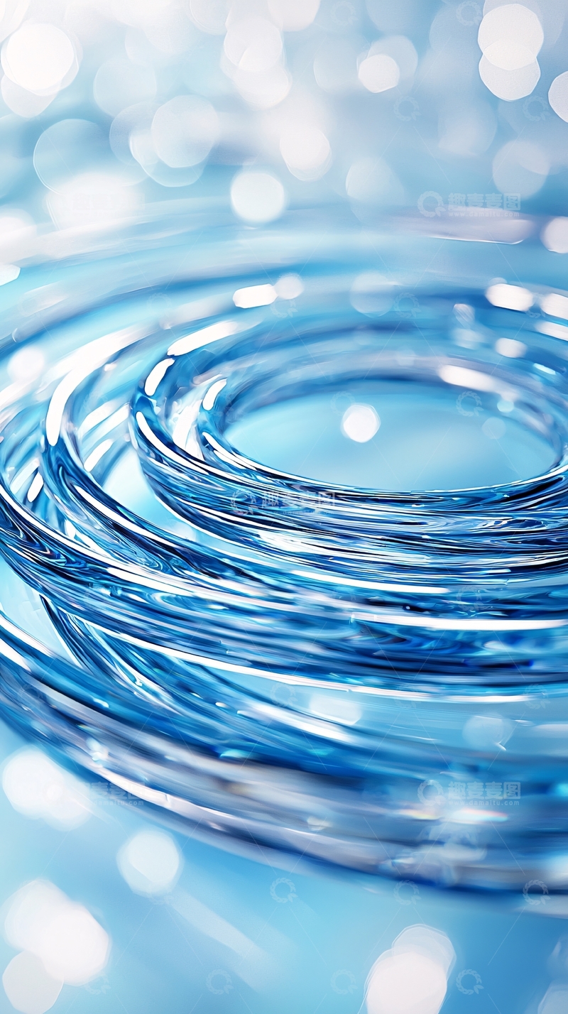 高清大图下载【趣麦麦图】水波涟漪动态效果背景图