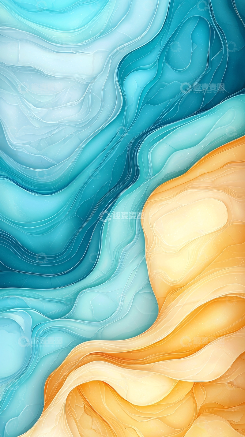 高清大图下载【趣麦麦图】抽象流动色彩渐变背景图