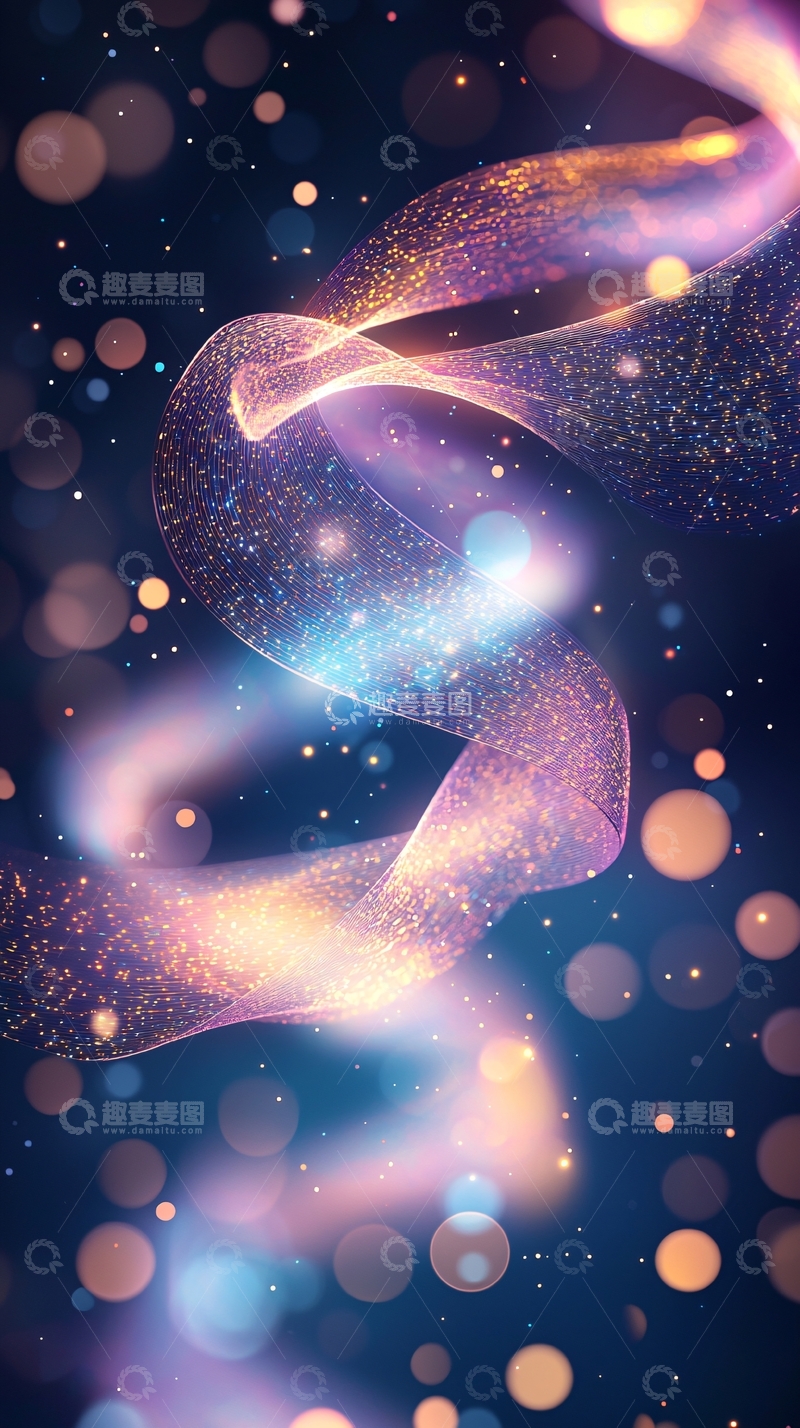 高清大图下载【趣麦麦图】光之舞动：抽象粒子艺术