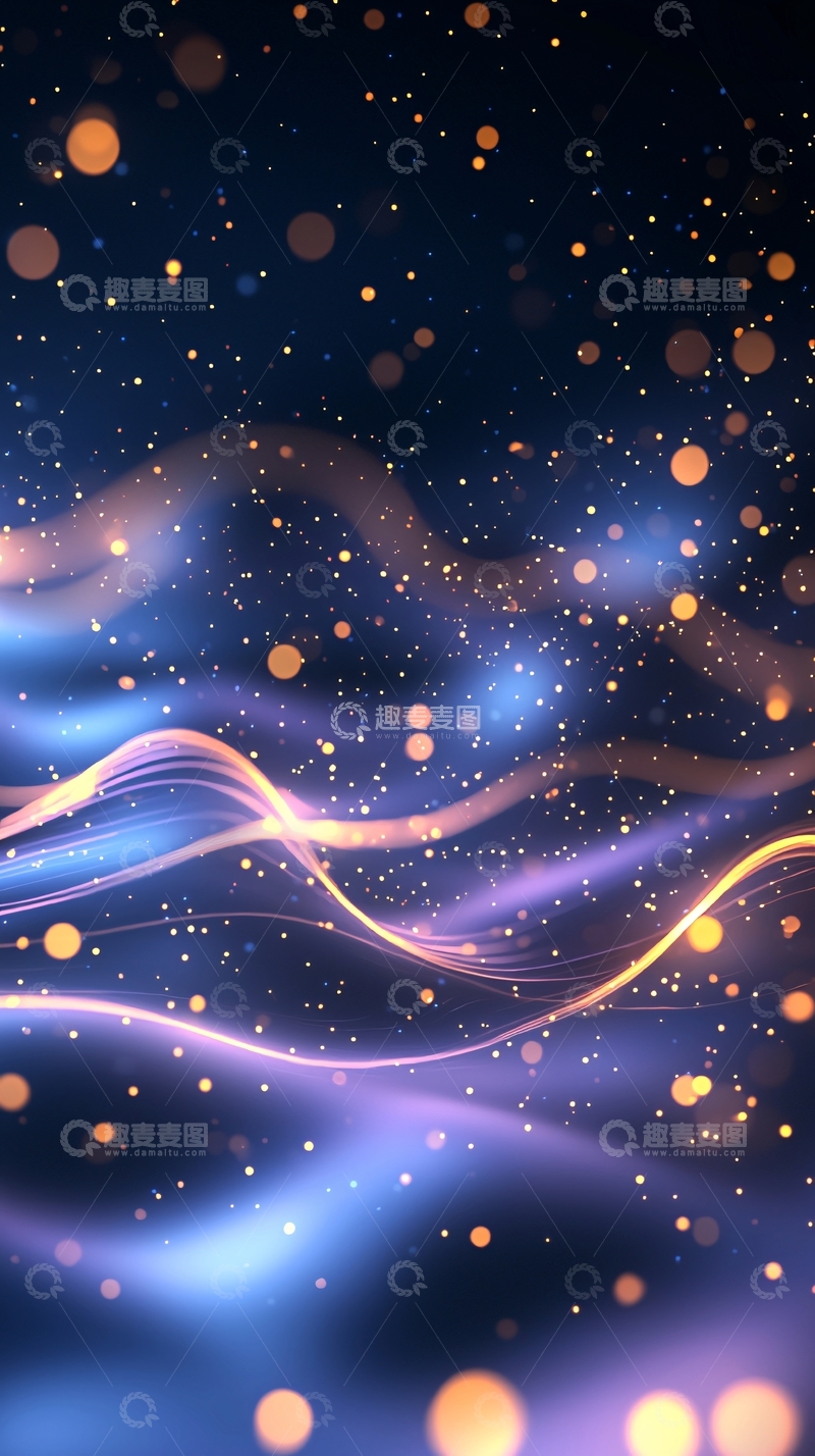 高清大图下载【趣麦麦图】梦幻星空光效背景图