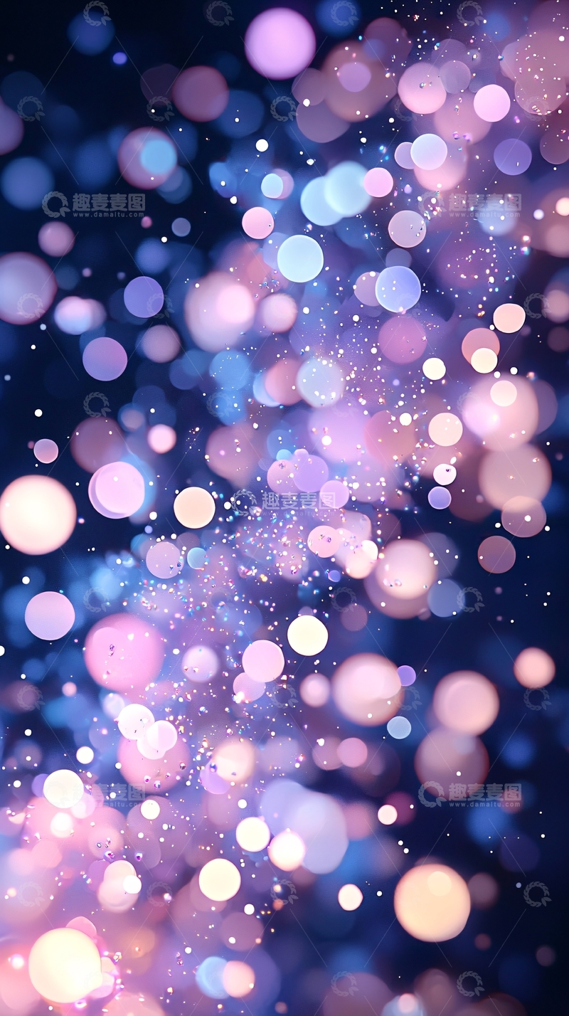 高清大图下载【趣麦麦图】梦幻光斑背景素材