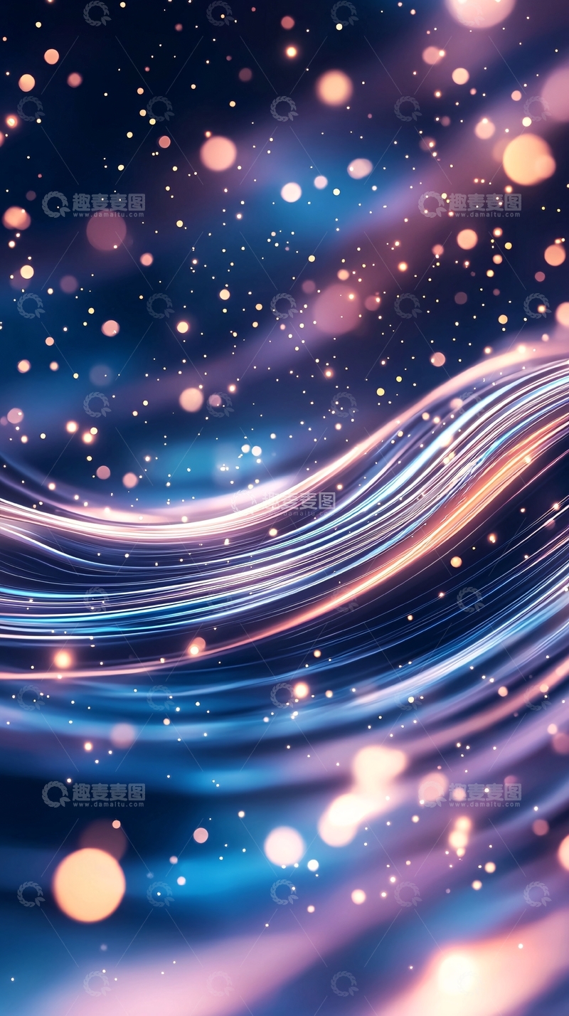 高清大图下载【趣麦麦图】光流与粒子动态背景