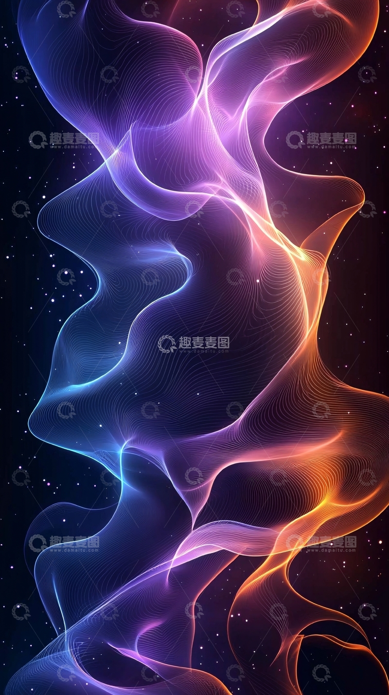 高清大图下载【趣麦麦图】抽象线条艺术背景