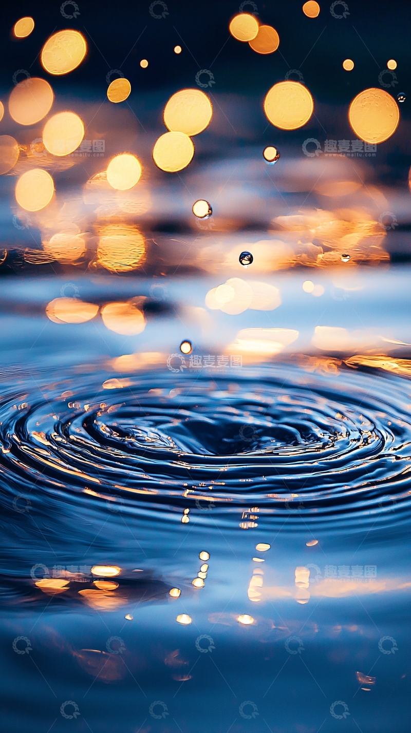 高清大图下载【趣麦麦图】水波涟漪与光斑背景