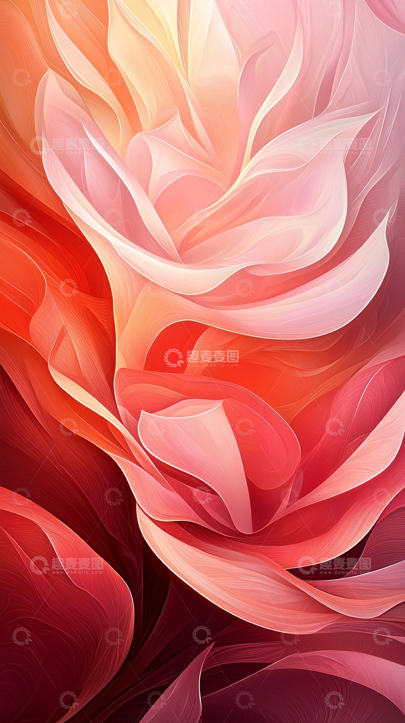 高清大图下载【趣麦麦图】抽象花卉艺术背景图