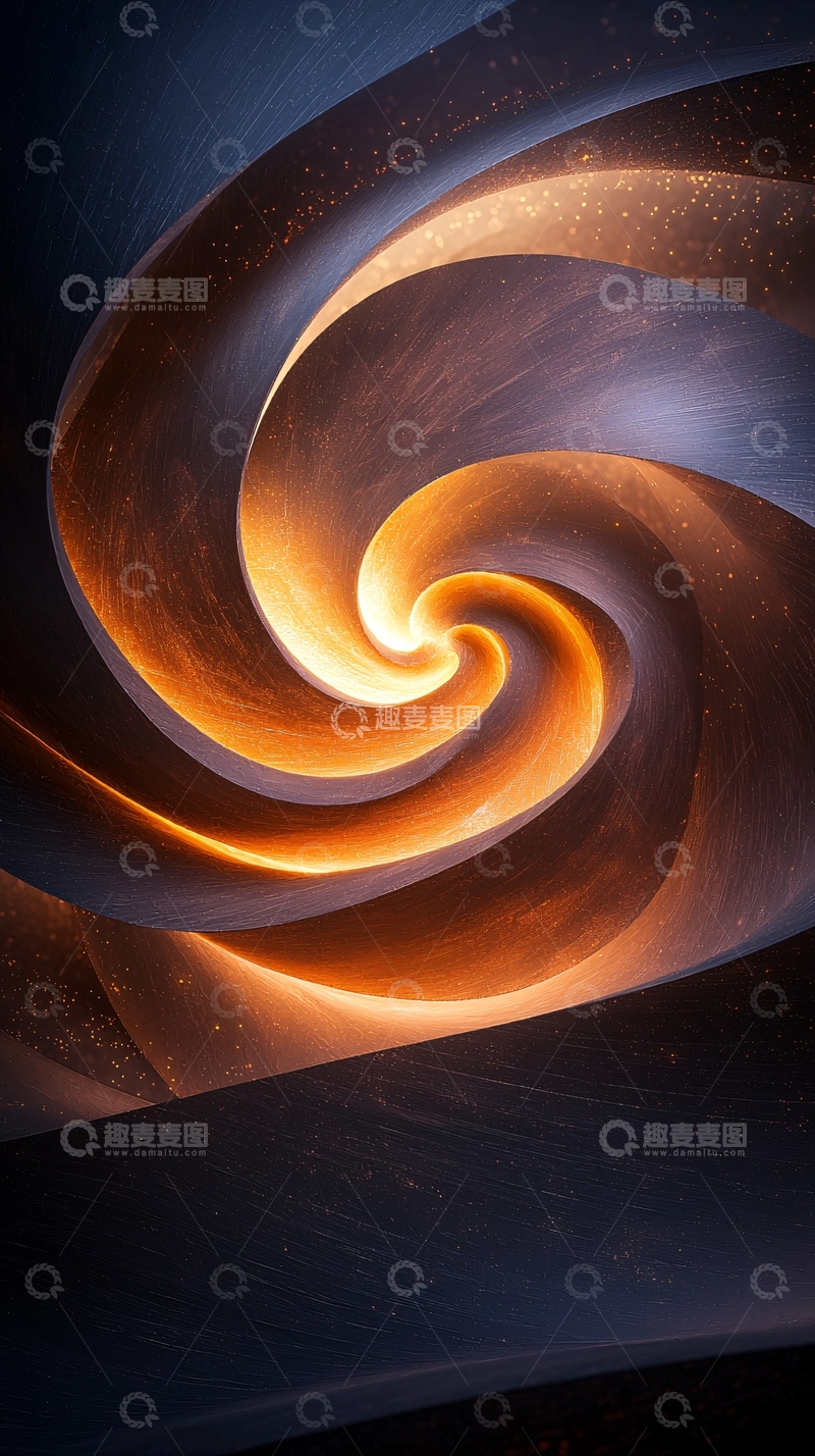 高清大图下载【趣麦麦图】螺旋光效抽象背景