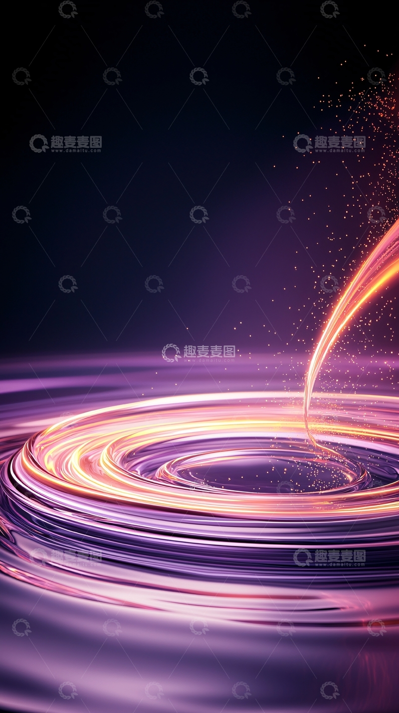 高清大图下载【趣麦麦图】光流旋转动态壁纸