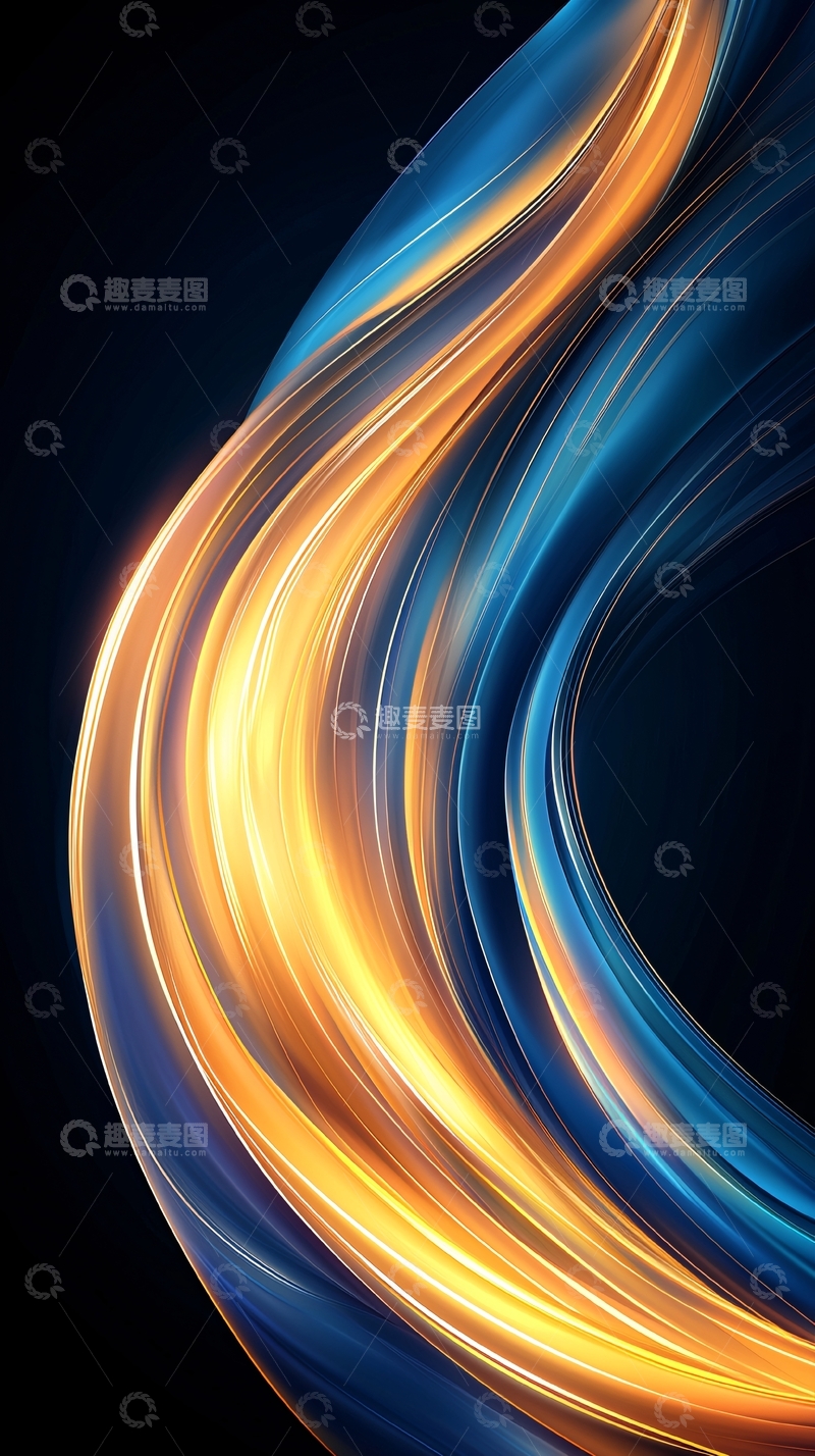 高清大图下载【趣麦麦图】动感曲线抽象艺术背景