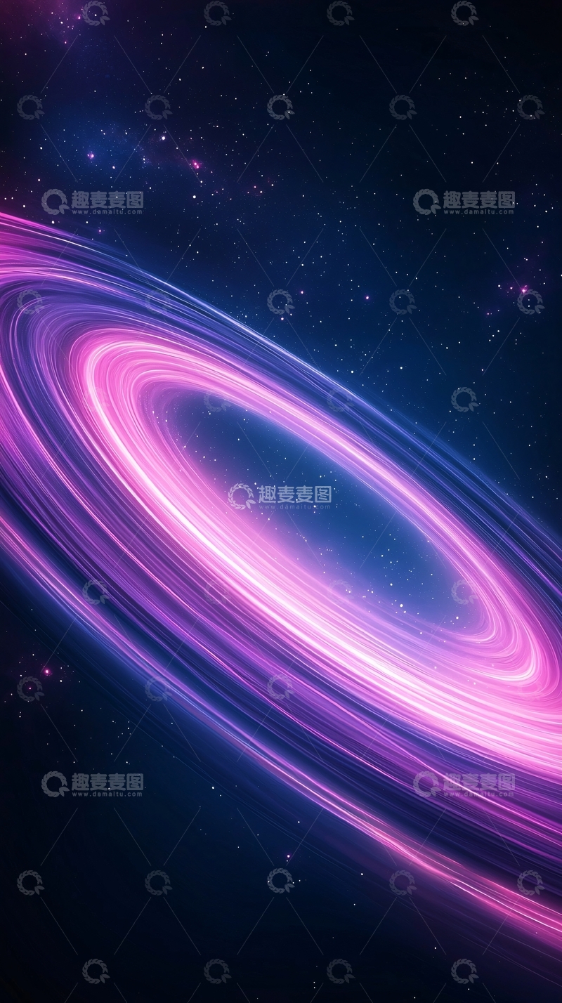 高清大图下载【趣麦麦图】紫色星系动态壁纸