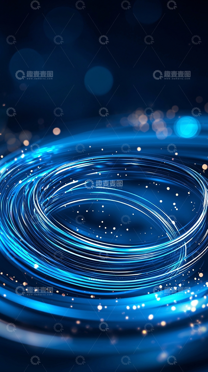 高清大图下载【趣麦麦图】蓝色光圈动态壁纸