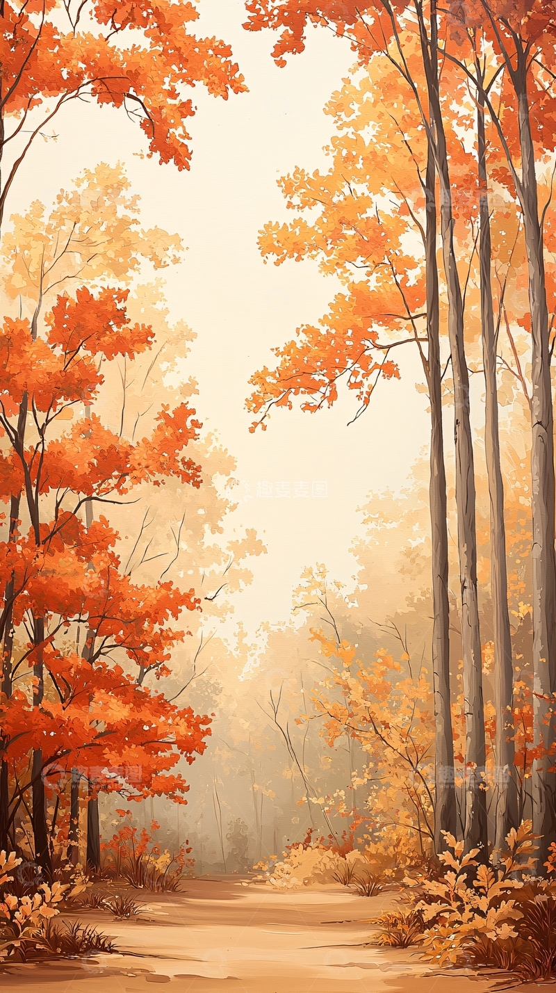 高清大图下载【趣麦麦图】秋日森林小径74