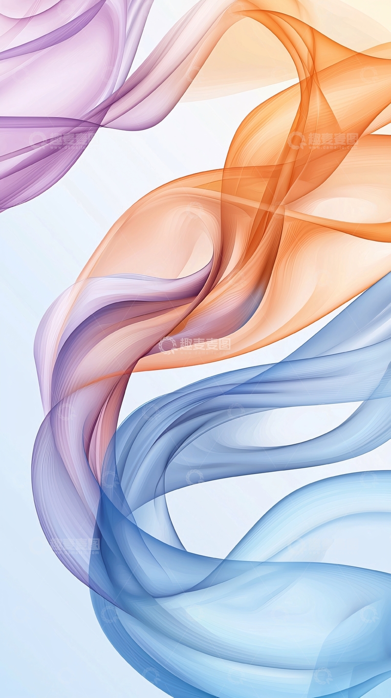 高清大图下载【趣麦麦图】抽象流动线条艺术背景