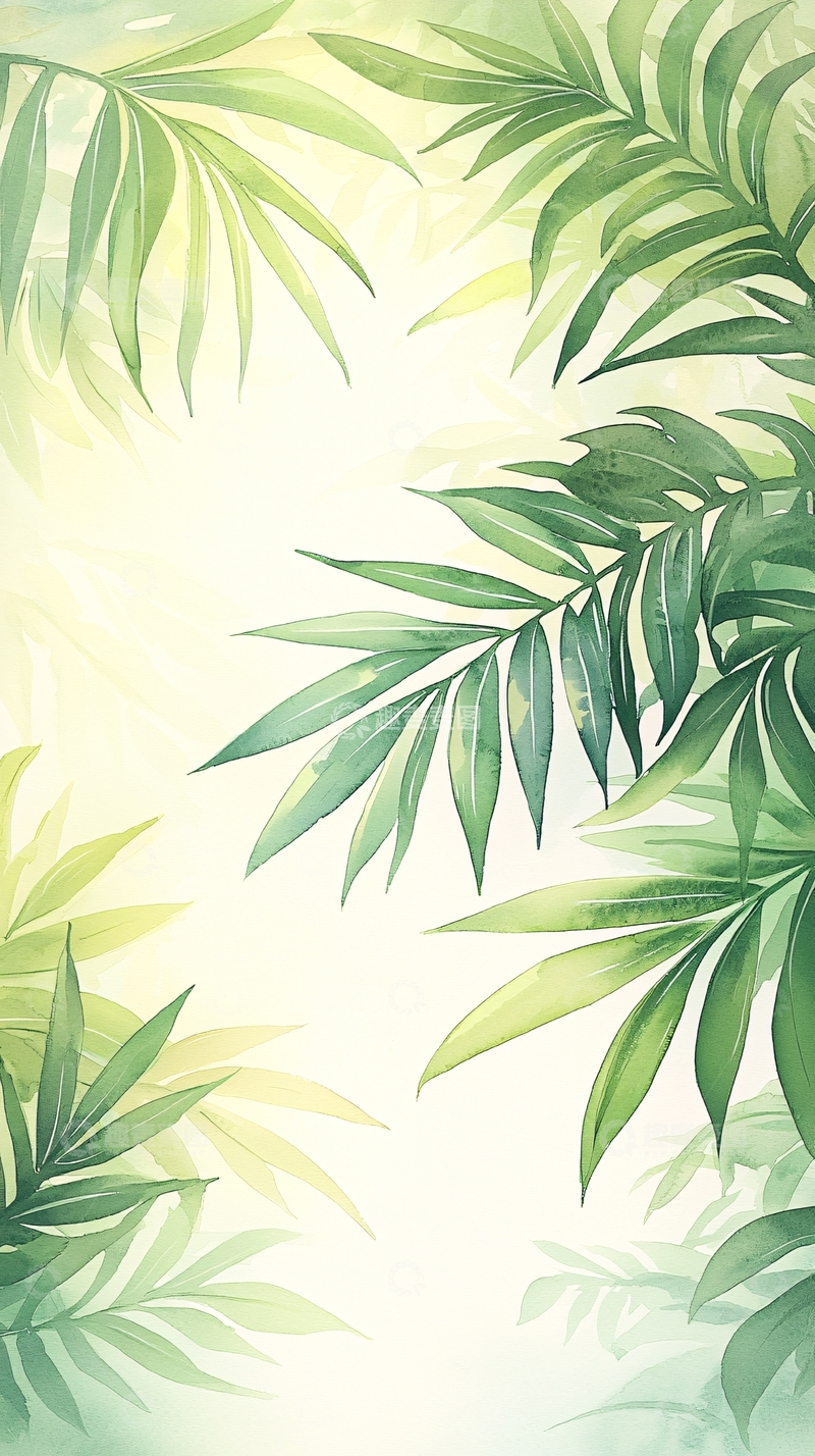 高清大图下载【趣麦麦图】热带植物叶子背景图