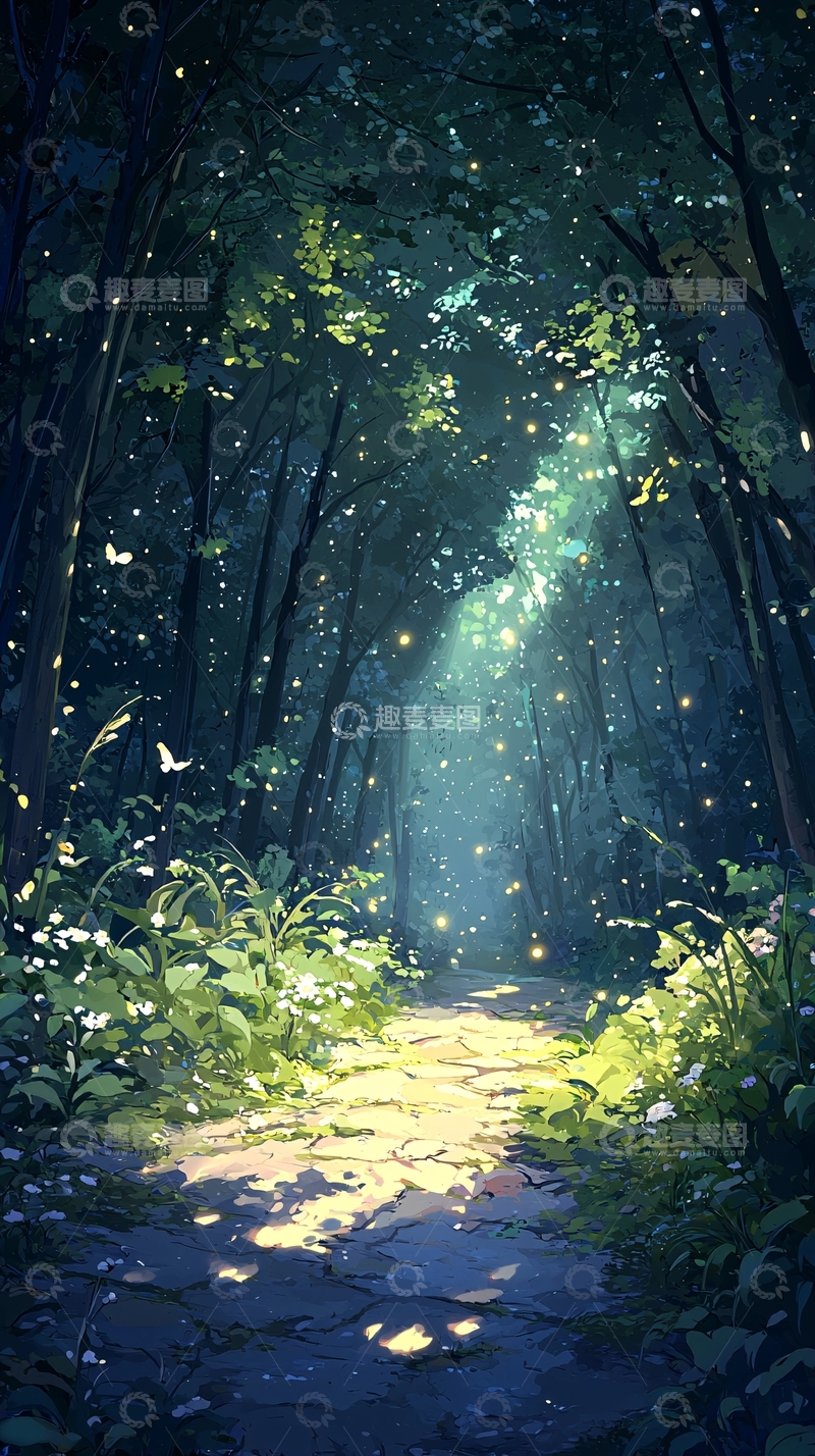 高清大图下载【趣麦麦图】梦幻森林小径