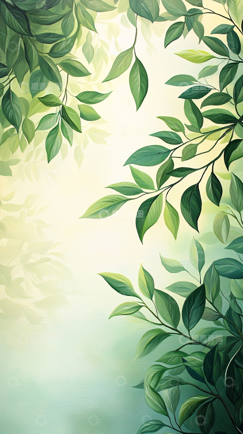 高清大图下载【趣麦麦图】清新自然树叶背景图