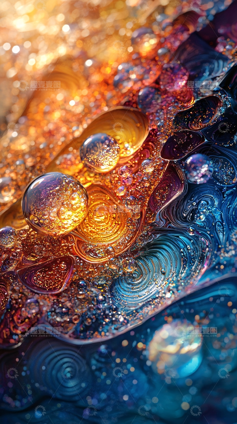 高清大图下载【趣麦麦图】色彩斑斓的液体艺术