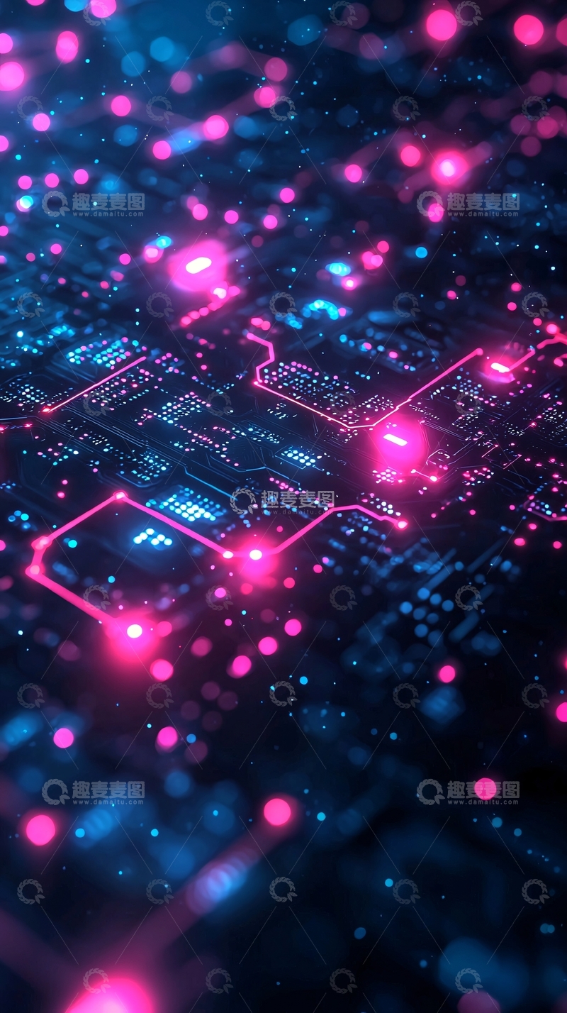 高清大图下载【趣麦麦图】未来科技电路板背景图