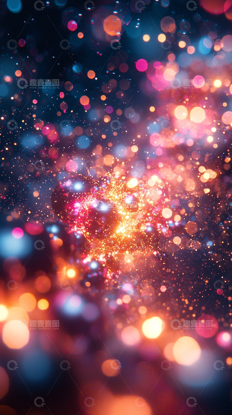 高清大图下载【趣麦麦图】梦幻星空光斑背景