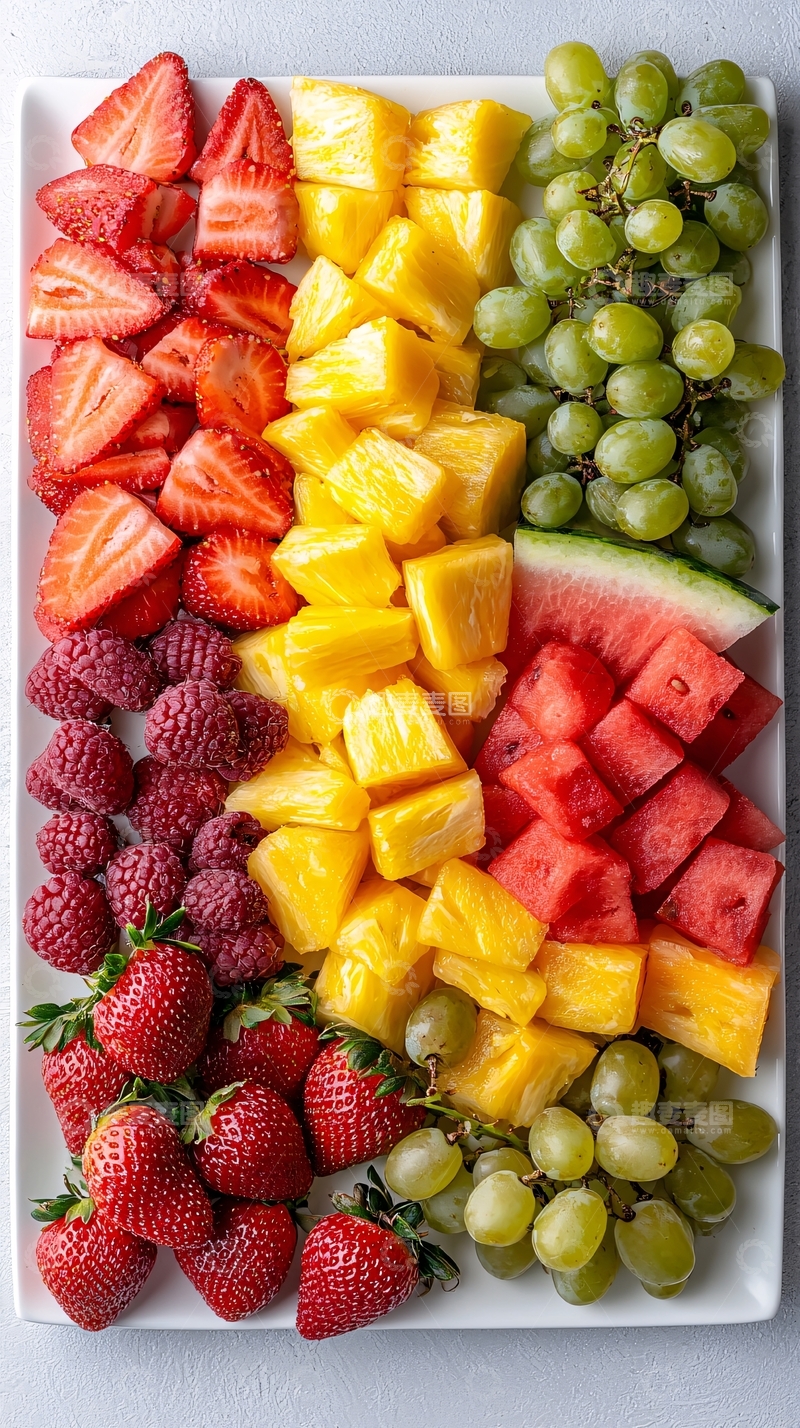 高清大图下载【趣麦麦图】彩虹水果拼盘
