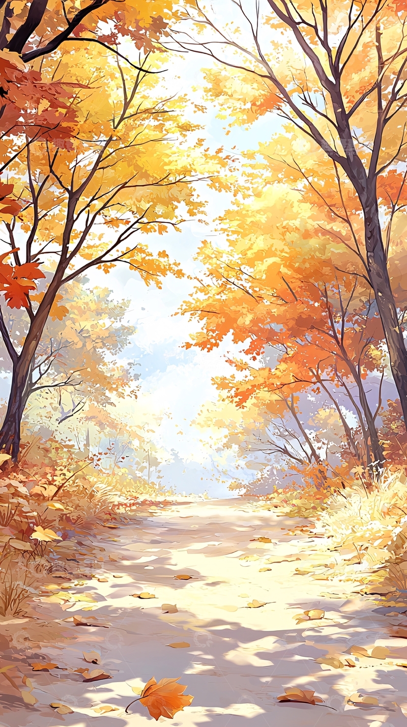 高清大图下载【趣麦麦图】秋日森林小径80